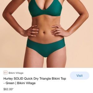 Hurley Solid Quick Dry Triangle Bikini Top